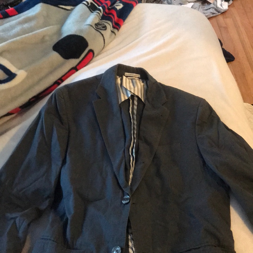 Men’s dark grey chino blazer